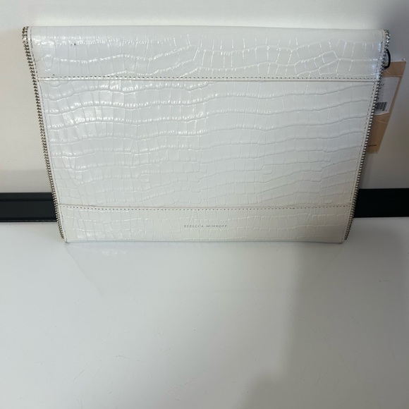 NWT LEO CLUTCH OPTIC WHITE REBECCA MINKOFF WITH DUST BAG - Picture 5 of 11